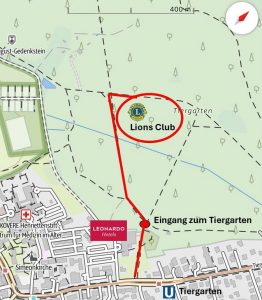 Tiergartenfest, Wegeskizze zum Stand der Lions