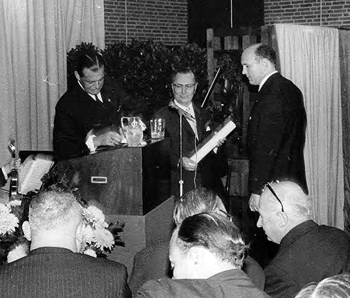 Hans Wilhelm Grohnert bei der Charterfeier des Clubs.